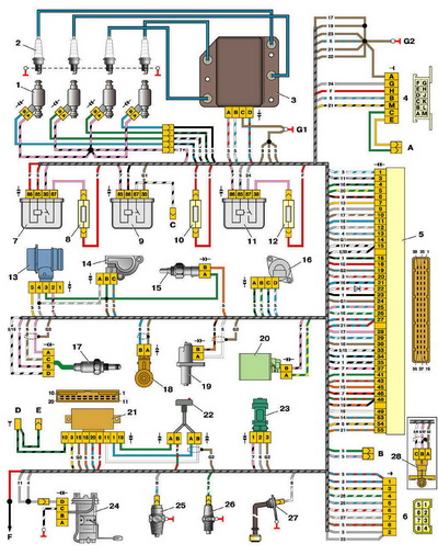 Схема электрооборудования ваз 2112 инжектор 16 клапанов